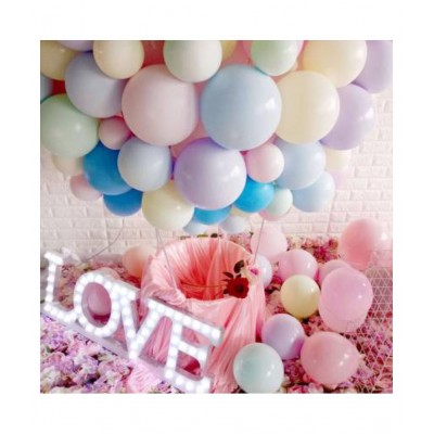 GNGS Pack of 100 Pastel / Candy Colour Balloons for Decorations