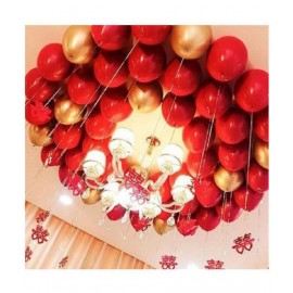 GNGS Pack of 100 (Red & Golden) Party Balloons for Decorations