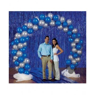 GNGS Pack of 50 (Blue & Silver) Party Balloons for Decorations