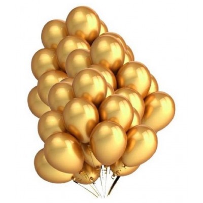 GNGS Pack of 50 Party Decoration Balloons (Black, Gold, White)