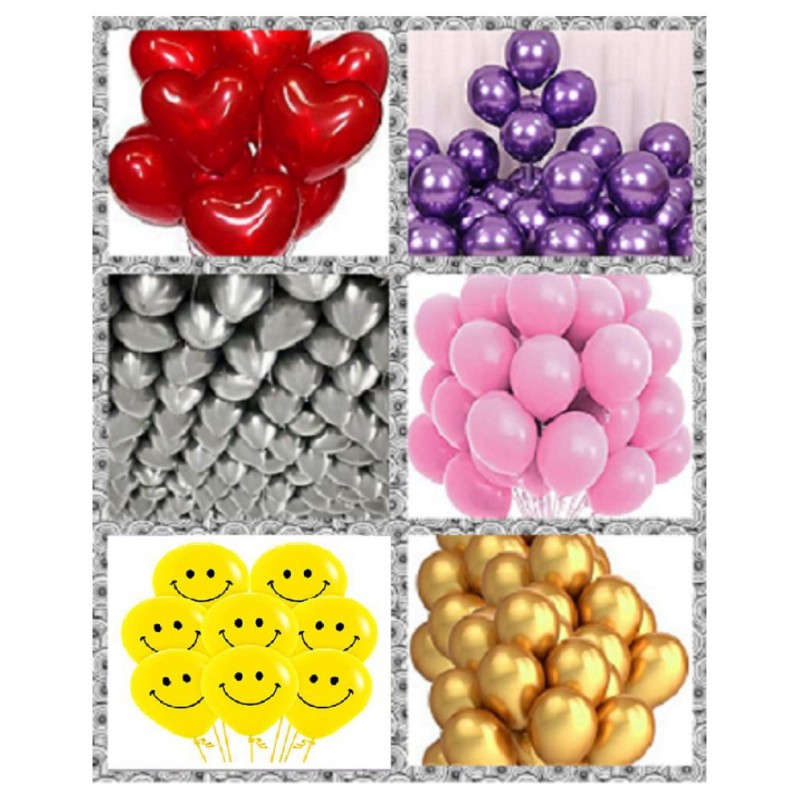 GNGS Pack of 60 Mix Multicolour Party Decoration Balloons