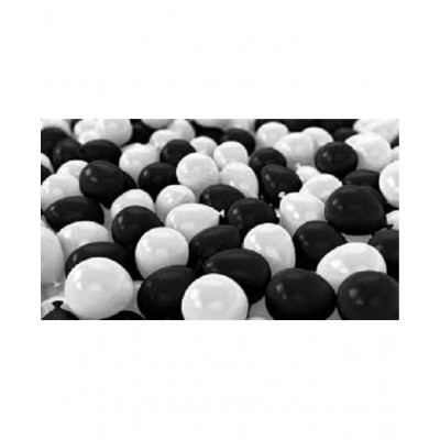 GNGS Party Decoration Balloons (Black, White, Pack of 50)