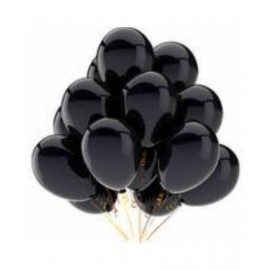 GNGS Solid Anniversary Birthday Party Decoration Balloons (Black, Pack of 50)