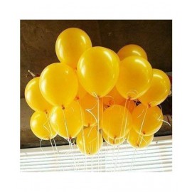 GNGS Solid Anniversary Party Balloons (Yellow, Pack of 50)