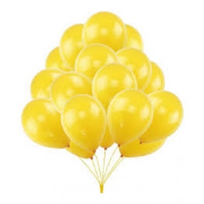 GNGS Solid Birthday / Anniversary Party Balloons (Black, Yellow, Blue, Pack of 50)