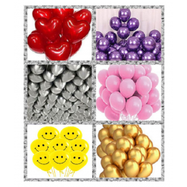 GNGS Solid Every Party Decoration Balloons (Multicolour, Pack of 60 Balloons)