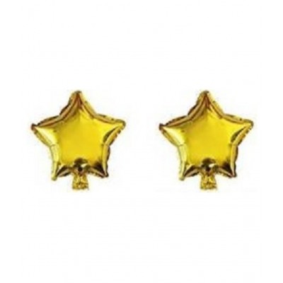 GNGS Solid Happy Birthday Golden 13 Foil Letters + 2 Golden Stars + 50 Party Decorations Balloons (Golden, Black)