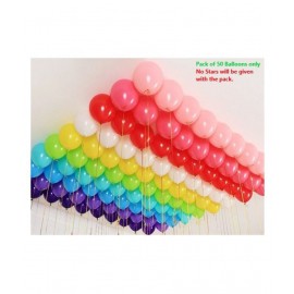 GNGS Solid Premium Quality Pack of 50 MULTICOLOURED Party Decorations Balloons