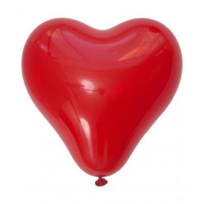 GNGS Solid Red Heart Balloons (Red, Pack of 30)