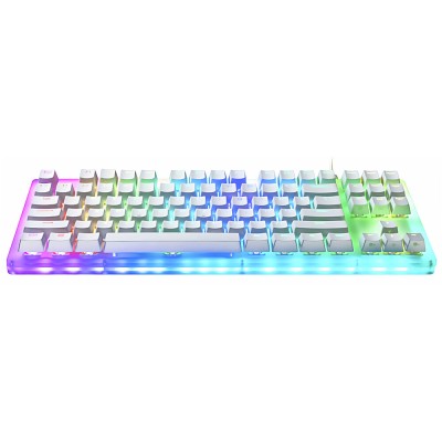 GamaKay K87 Mechanical Keyboard 87 Keys Hot Swappable Type-C Wired USB 3.1 NKRO Translucent Glass Base Gateron Switch ABS Two-color Keycap RGB Gaming Keyboard