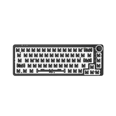 GamaKay LK67 Keyboard Customized Kit 67 Keys RGB Hot Swappable 3pin/5pin Switch 65% Programmable Triple Mode Wired bluetooth 5.0 2.4GHz Keyboard Kit NKRO PCB Mounting Plate Case with Rotate Button Custom Keyboard