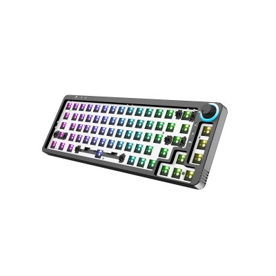 GamaKay LK67 Keyboard Customized Kit 67 Keys RGB Hot Swappable 3pin/5pin Switch 65% Programmable Triple Mode Wired bluetooth 5.0 2.4GHz Keyboard Kit NKRO PCB Mounting Plate Case with Rotate Button Custom Keyboard