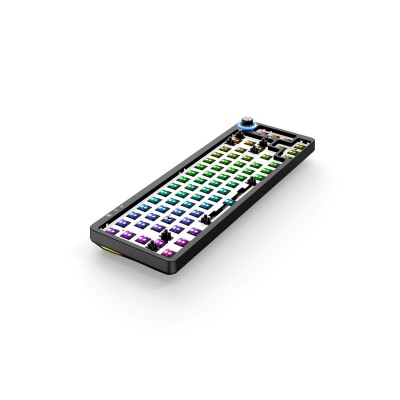 GamaKay LK67 Keyboard Customized Kit 67 Keys RGB Hot Swappable 3pin/5pin Switch 65% Programmable Triple Mode Wired bluetooth 5.0 2.4GHz Keyboard Kit NKRO PCB Mounting Plate Case with Rotate Button Custom Keyboard