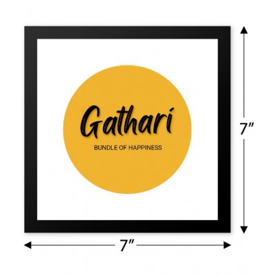 Gathari MDF Wall Hanging Orange Single Photo Frame - Pack of 2