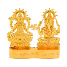 Genric Solid metal Laxmi Ganesh Alloy Ganesha Idol 10 x 1 cms Pack of 1