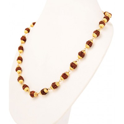 Genx Rudraksh Gold Plated Chain