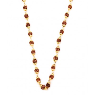 Genx Rudraksh Gold Plated Chain