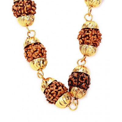 Genx Rudraksh Gold Plated Chain