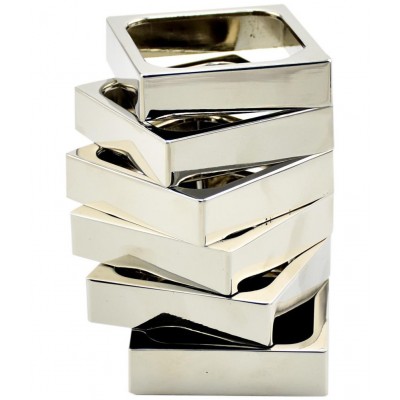 GlamGals Silver Steel Pen Holder - Pack of 1