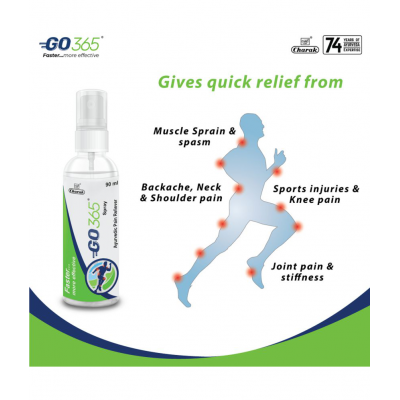 Go365 Pain Reliever Spray Liquid 90 ml Pack of 3 Go365 Pain Reliever Spray Liquid 90 ml Pack of 3