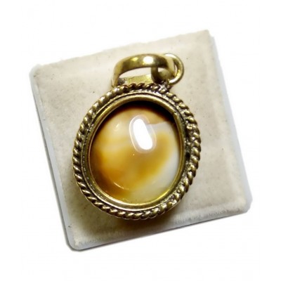 Gold Plated Gomati Chakra Pendant Locket 8.25 - 9.25 Ratti  Panchdhatu Yellow Metal Pendant Locket for Men and Women