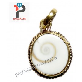 Gold Plated Natural Gomati Chakra 7.77-8.88 Ratti 7.00-8.00 Carat Panchdhatu Metal Pendant Locket for Men and Women Gold Plated Natural Gomati Chakra 7.77-8.88 Ratti 7.00-8.00 Carat Panchdhatu Metal Pendant Locket for Men and Women
