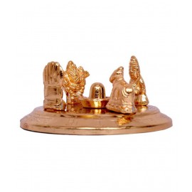 Gold Plated Shiv Parivar With Shivling Shri Kartik Shri Ganesh Mata Parvati and Shri Nandi 8 x 10 cm for Car Dashboard / Home / Office / Perfect Gift Item | Gold Plated Shiv Parivar With Shivling Shri Kartik Shri Ganesh Mata Parvati and Shri Nandi 8 x 10 cm for Car Dashboard / Home / Office / Perfect Gift Item |