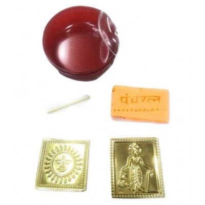 Gold Plated Vastu Pratima Dabbi for Vastu Shanti Puja