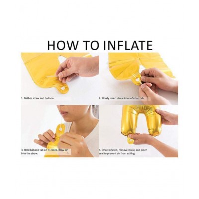 Golden Color Happy Birthday Foil Balloon