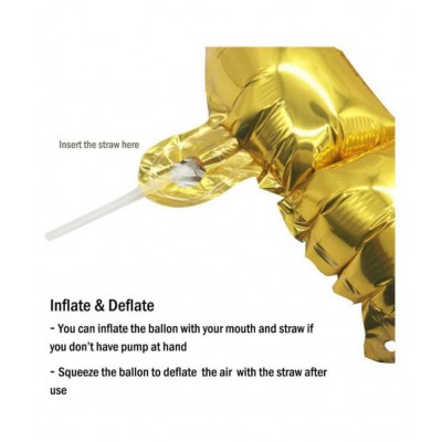 Golden Color Happy Birthday Foil Balloon