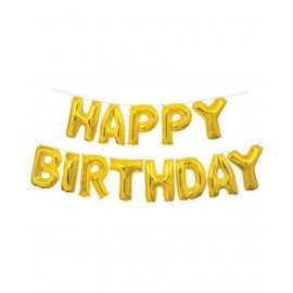 Golden Color Happy Birthday Foil Balloon