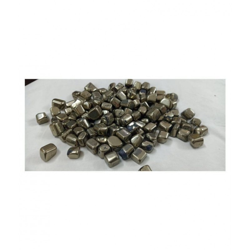 Golden Pyrite Natural Agate Tumble Stone ( 100 G )