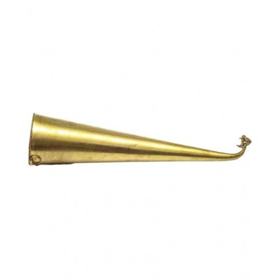 Grace Collections Pure Brass Gaumukhi Shringi for Abhishek, Bathing Pot for Gods - 215 gm.