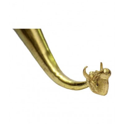 Grace Collections Pure Brass Gaumukhi Shringi for Abhishek, Bathing Pot for Gods - 215 gm.