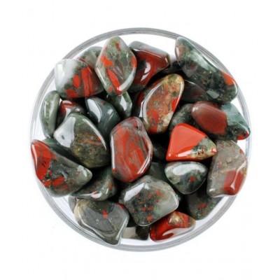 Green And Red Bloodstone Natural Agate TumbleStone