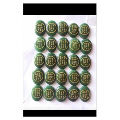 Green Jade With Switchword Natural Agate Stone