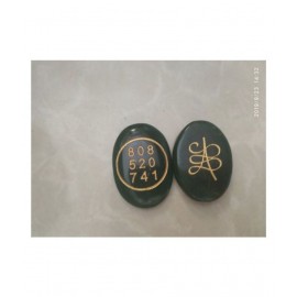 Green Jade With Switchword Natural Agate Stone