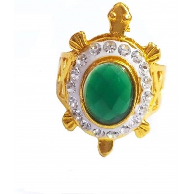 Green Kachua Ring Tortoise Meru Ring For Men and Women(Green)