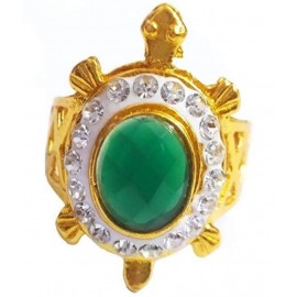 Green Kachua Ring Tortoise Meru Ring For Men and Women(Green)