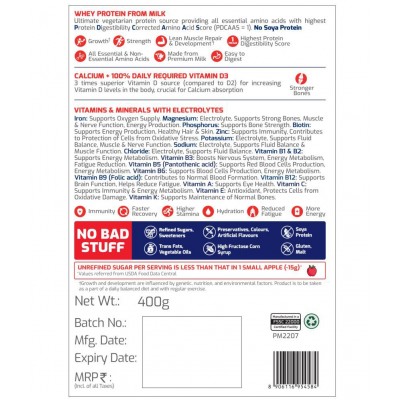 Gritzo SuperMilk 8-12y (Girls), Kids Nutrition & Health Drink, Protein Powder for Kids Growth & Sports, High Protein (10 g), Calcium + D3, 21 Nutrients, Zero Refined Sugar, 100% Natural Double Chocolate Flavour, 400 g