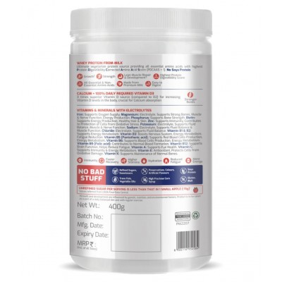 Gritzo SuperMilk 8-12y (Girls), Kids Nutrition & Health Drink, Protein Powder for Kids Growth & Sports, High Protein (10 g), Calcium + D3, 21 Nutrients, Zero Refined Sugar, 100% Natural Double Chocolate Flavour, 400 g