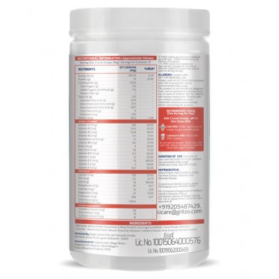 Gritzo SuperMilk 8-12y (Girls), Kids Nutrition & Health Drink, Protein Powder for Kids Growth & Sports, High Protein (10 g), Calcium + D3, 21 Nutrients, Zero Refined Sugar, 100% Natural Double Chocolate Flavour, 400 g