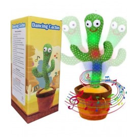 Grostik Dancing Cactus Talking Toy Plush Toy Wriggle & Singing Recording Repeat What You Say Funny Education Toys for Babies Children Playing Home Decoration