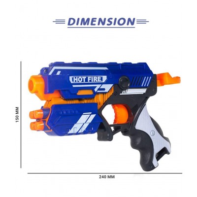 Gun Toy, Safe and Long Range Shooting Gun, (10 Foam Bullets and 10 Suction Dart Bullets)-Set of 2