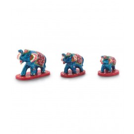 Gunnu Sales Multicolour Paper Mache Handicraft Showpiece - Pack of 3