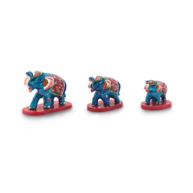 Gunnu Sales Multicolour Paper Mache Handicraft Showpiece - Pack of 3