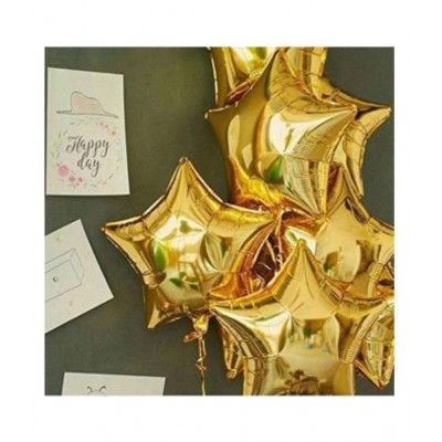 HAPPY BIRTHDAY FOIL BLUE(SET OF 13 LETTERS) AND 30 PCS METALLIC BALLOONS(BLUE AND WHITE) WITH 3 STAR GOID FOIL-A PERFECT COMBO FOR PARTY DECORATION