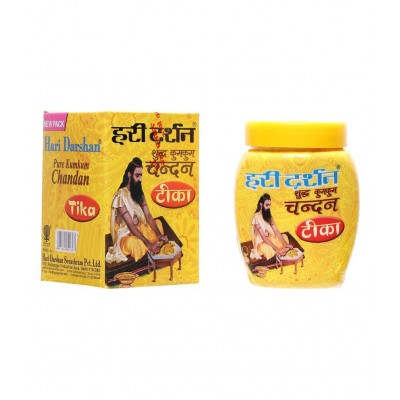HARI DARSHAN Pure Chandan Yellow Tika 80g -Pack of 4 HARI DARSHAN Pure Chandan Yellow Tika 80g -Pack of 4
