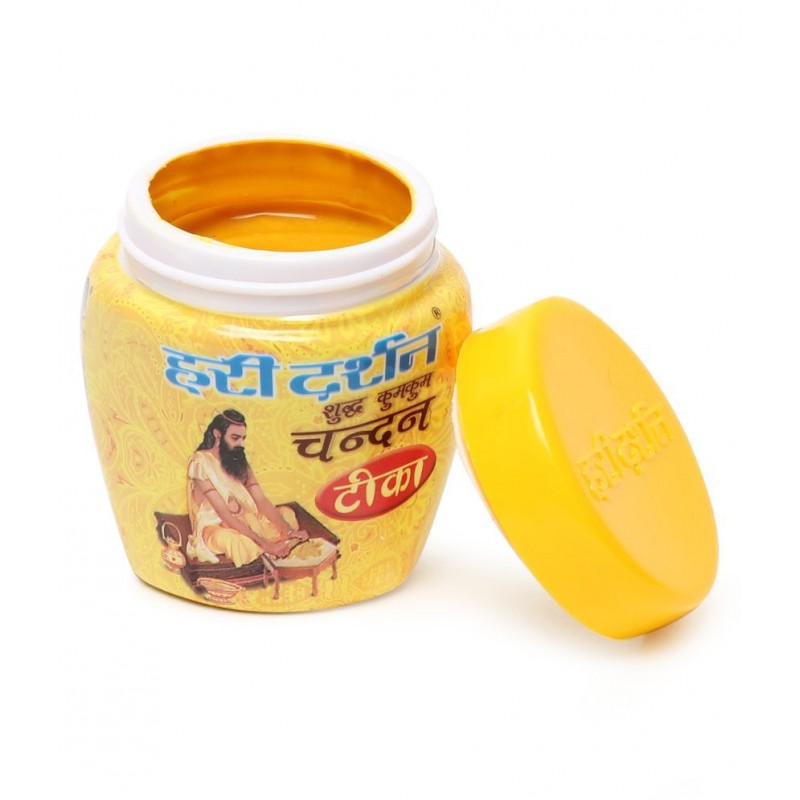 HARI DARSHAN Pure Chandan Yellow Tika 80g -Pack of 4 HARI DARSHAN Pure Chandan Yellow Tika 80g -Pack of 4