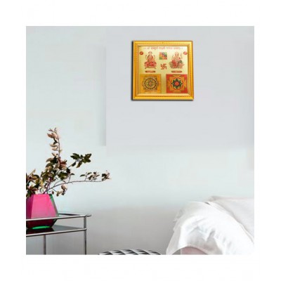 HAWAI  24K GOLD PLATED SHREE SAMPOORNA LAXMI GANESH YANTRA FOR HOME OFFICE